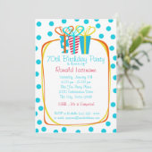 Geschenke Party Einladung (Stehend Vorderseite)