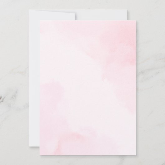 Geschenke pastellrosa blau Geburtstag Einladung (Rückseite)