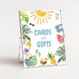 Geschenke Pool Party Geburtstag Zeichen Poster