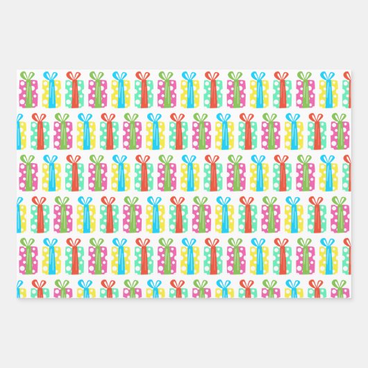 Geschenke präsentiert Polka Dots Geschenkblätter Geschenkpapier Set (Vorderseite 2)
