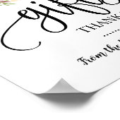 Geschenke Schild Dusche Hochzeitsempfang einschiff (Ecke)