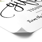 Geschenke Schild Dusche Hochzeitsempfang Rosa Blum (Ecke)