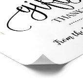 Geschenke Schild Dusche Hochzeitsempfang Sonnenblu (Ecke)