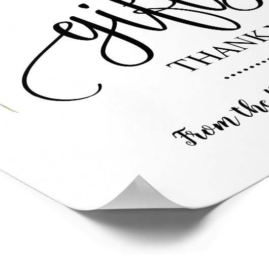 Geschenke Schild Dusche Hochzeitsempfang Sonnenblu (Ecke)