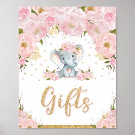 Geschenke Schild Plakat Elephant Geburtstagsdusche