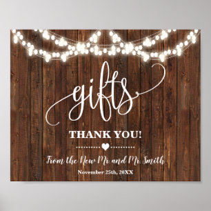 Geschenke Schild Western Dusche Hochzeitsempfang