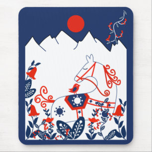 Geschenke schwedischer und finnischer Volkskunst Mousepad