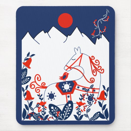 Geschenke schwedischer und finnischer Volkskunst Mousepad (Vorne)