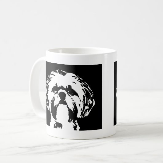 Geschenke Shih Tzu - Geisterbild-Tasse Kaffeetasse (Vorderseite Links)
