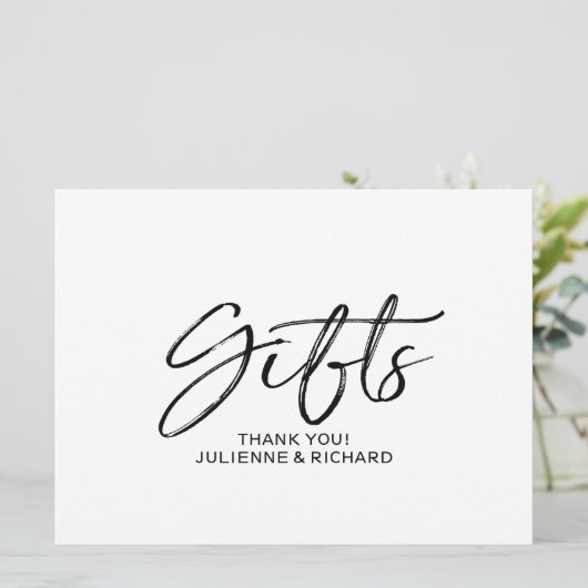 "Geschenke" | Stilvolle Handschrift (Stehend Vorderseite)