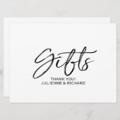 "Geschenke" | Stilvolle Handschrift (Vorne/Hinten)