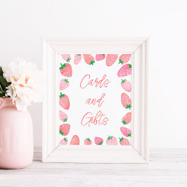 Geschenke Strawberry Baby Dusche Poster