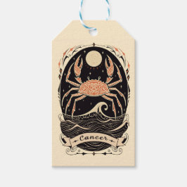 Geschenke Tags Krebs Celestial Zodiac Art Geschenkanhänger