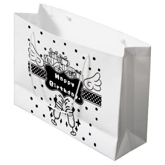 Geschenke Tasche für deinen Lieben. Große Geschenktüte (Vorderseite Schrägansicht)