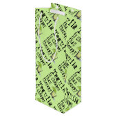 GESCHENKE - TEQUILA, CHEAPER ALS THERAPIE GESCHENKTÜTE FÜR WEINFLASCHEN (Rückseite Schrägansicht)