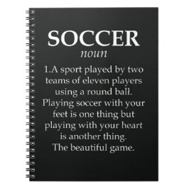 Geschenke, um Fußballspieler für ihren Fußball zu  Notizblock