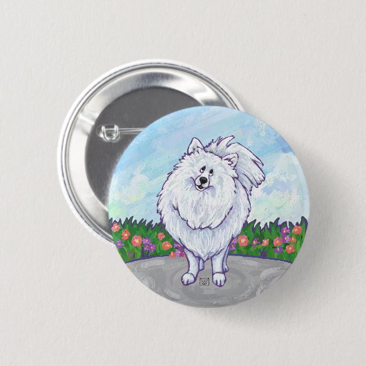 Geschenke und Accessoires aus weißem Spitz Button (Vorne & Hinten)