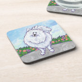 Geschenke und Accessoires aus weißem Spitz Getränkeuntersetzer (Linke Seite)