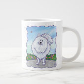 Geschenke und Accessoires aus weißem Spitz Jumbo-Tasse (Rechts)