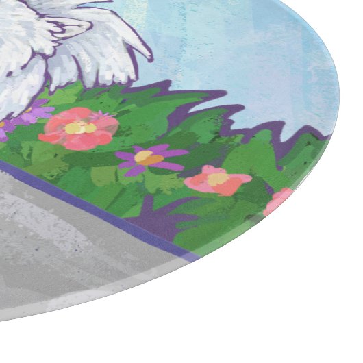 Geschenke und Accessoires aus weißem Spitz Schneidebrett (Ecke)