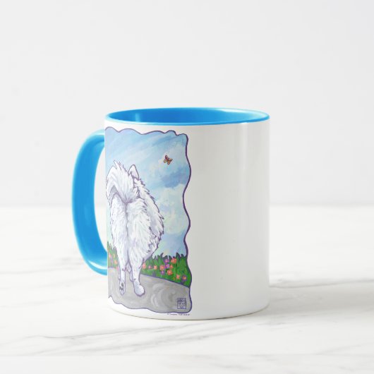 Geschenke und Accessoires aus weißem Spitz Tasse (Vorderseite Links)