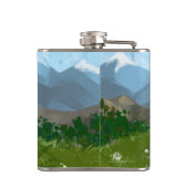 Geschenke und Accessoires für Kühe im Hochland Flachmann (Rückseite)