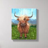 Geschenke und Accessoires für Kühe im Hochland Leinwanddruck (Vorderseite)