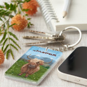 Geschenke und Accessoires für Kühe im Hochland Schlüsselanhänger (Vorderseite rechts)