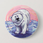 Geschenke und Accessoires für Polarbären Button (Vorderseite)