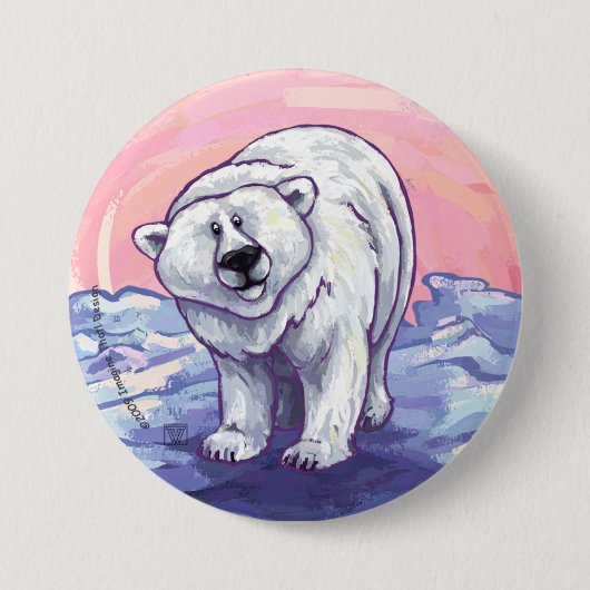 Geschenke und Accessoires für Polarbären Button (Vorderseite)