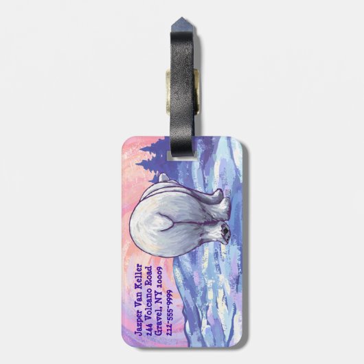 Geschenke und Accessoires für Polarbären Gepäckanhänger (Rückseite vertikal)