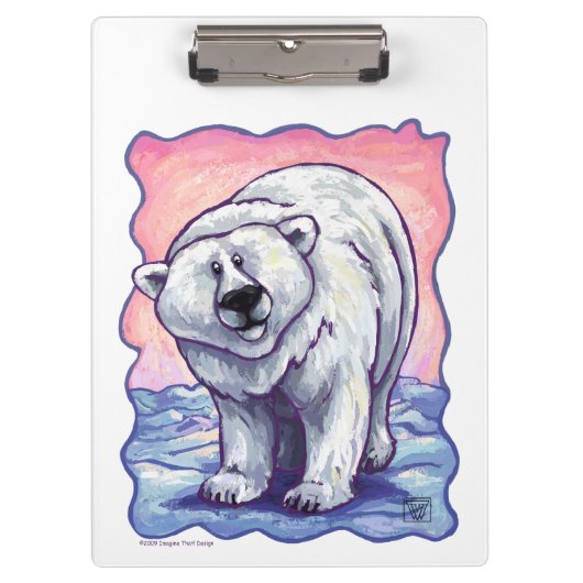 Geschenke und Accessoires für Polarbären Klemmbrett (Vorderseite)