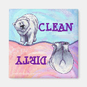 Geschenke und Accessoires für Polarbären Magnet (Vorne)