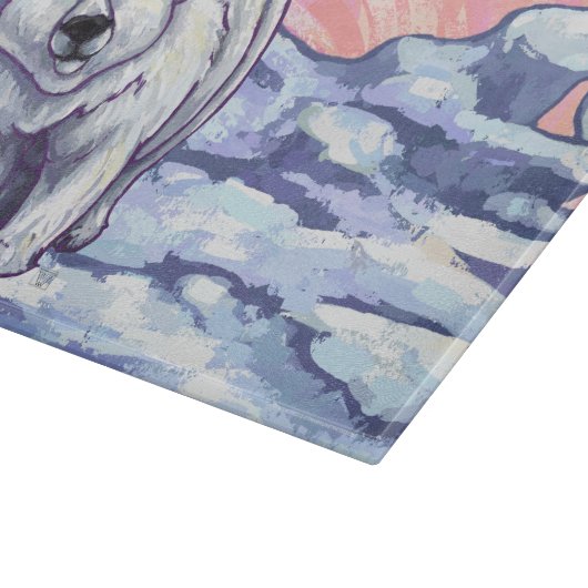 Geschenke und Accessoires für Polarbären Schneidebrett (Ecke)