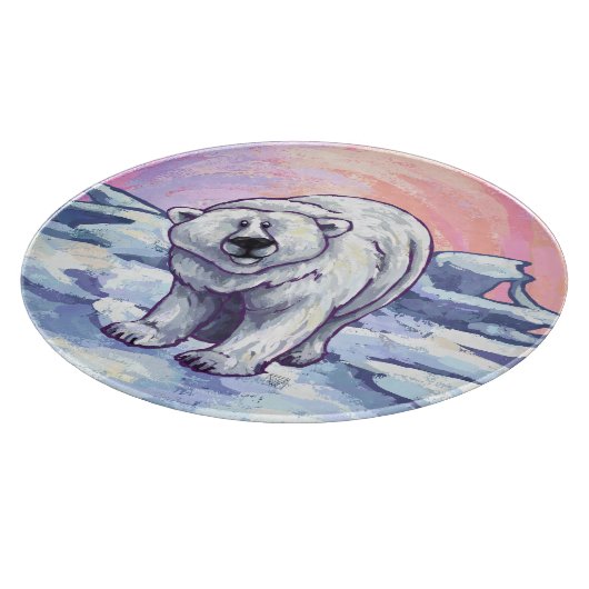 Geschenke und Accessoires für Polarbären Schneidebrett (Ecke)
