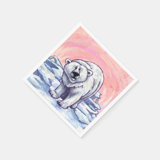 Geschenke und Accessoires für Polarbären Serviette (Ecke)