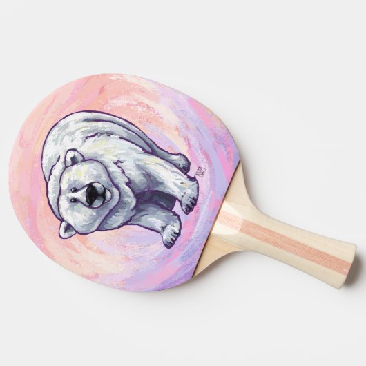 Geschenke und Accessoires für Polarbären Tischtennis Schläger (Seitenansicht)