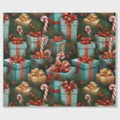 Geschenke und Bonbons Geschenkpapier (Flach)