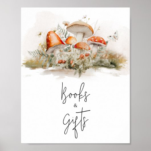 Geschenke und Bücher aus dem Pilzwald Poster (Vorne)