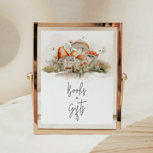 Geschenke und Bücher aus dem Pilzwald Poster