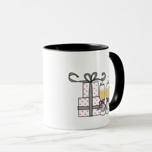 Geschenke und Champagne-Tasse Tasse (VorderseiteRechts)