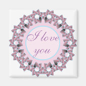 Geschenke und Favoriten Blumendesign Magnet (Vorne)