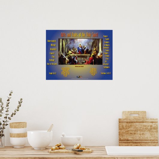 Geschenke und Früchte des Heiligen Geistes Poster (Küche)