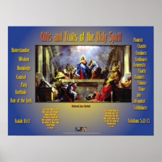 Geschenke und Früchte des Heiligen Geistes Poster