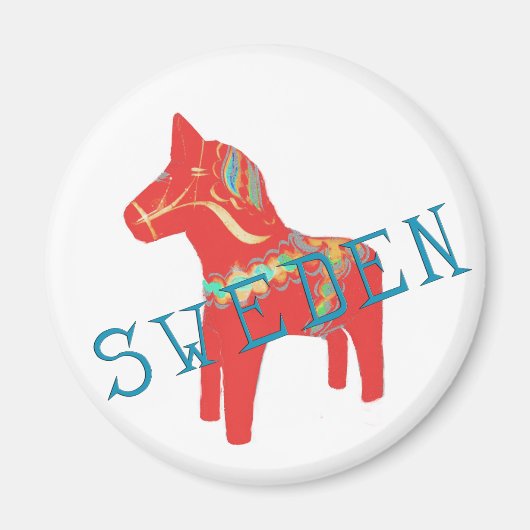 Geschenke und Grüße des schwedischen Dala Horses Magnet (Vorne)