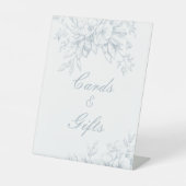 Geschenke und Karten Blumenschmuck Hochzeit Sockelschild (Vorderseite)