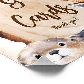 Geschenke und Karten Niedliches Babyduschzeichen Poster (Ecke)