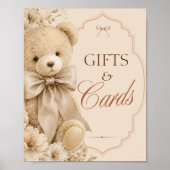 Geschenke und Karten Schild Beige Neutral (Vorne)