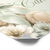 Geschenke und Karten Schild Salbei Grün Teddy (Ecke)