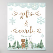 Geschenke und Karten Winter Snowflake Woodland Pos Poster (Vorne)